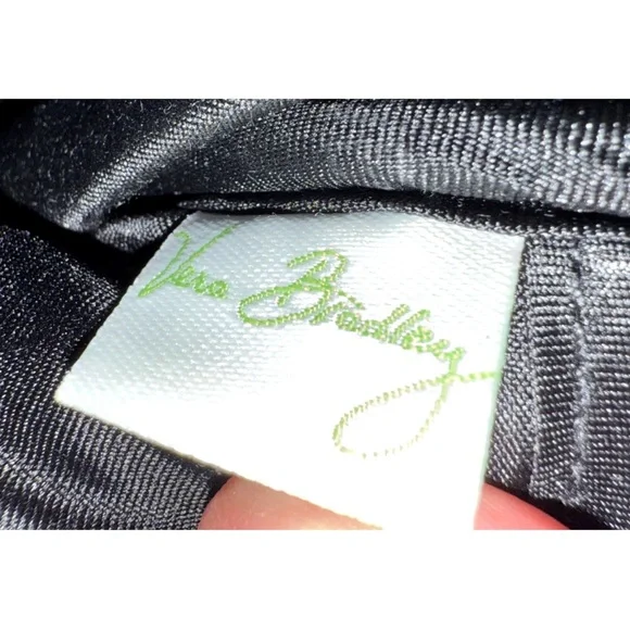 Purse Vera Bradley Midnight Paisley Mini Hipster Crossbody Black White Grey Euc - Picture 7 of 7